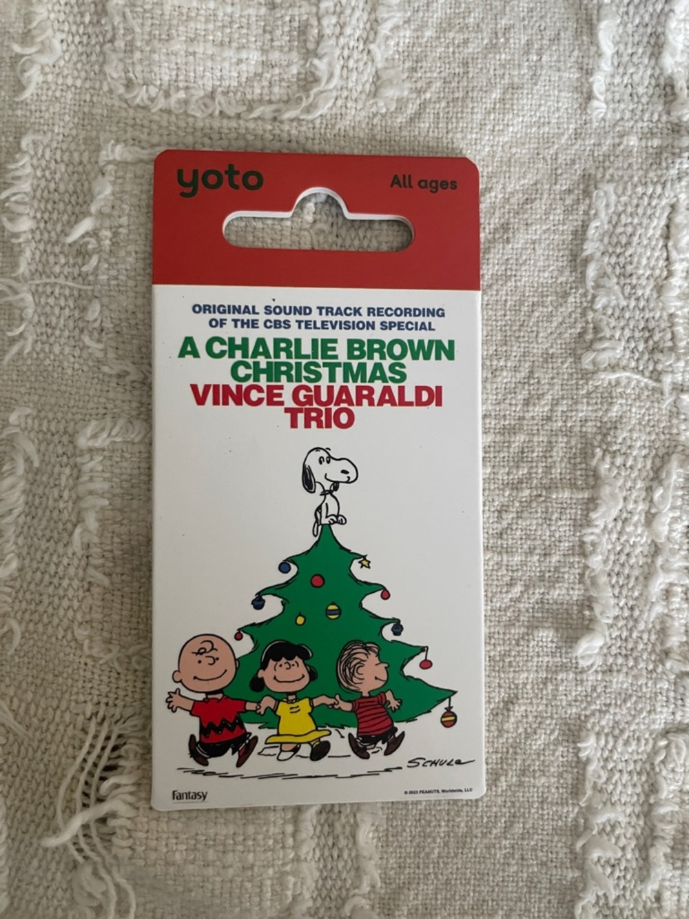 Yoto A Charlie Brown Christmas Sound Track Card - Red, White, Green NWT